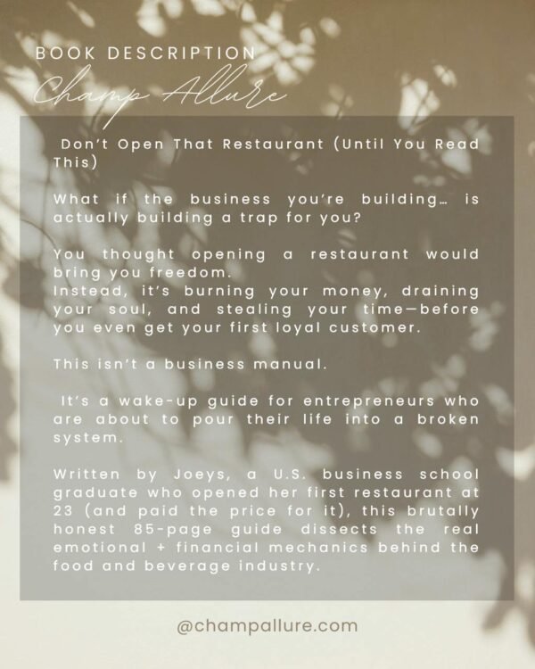Don't Open That Restaurant (Until You Read This) eBook - Image 2